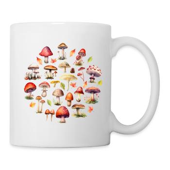 Collection de champignons des bois pour les amoureux de la nature - Mug blanc - blanc - Droite