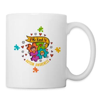 Autism Awareness Teacher Teach Hope Love Inspire - Mug - white - Right