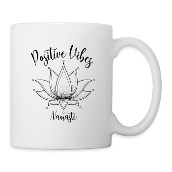 Positiver MPositiver Geist, ind Namasté Lotusblume - Tasse - Weiß - Rechts