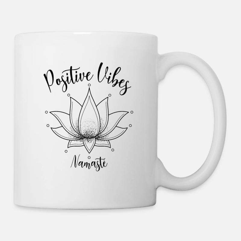 Positive MPositive Mind,ind Namasté Fleur de Lotus - Mug blanc - blanc