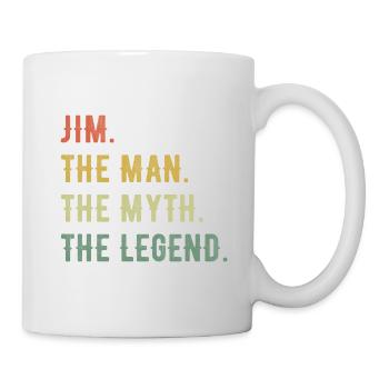James Jim Vorname Kurzform Man Myth Legend - Tasse - Weiß - Rechts