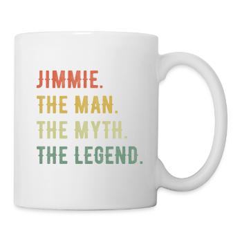 James Jimmie Vorname Kurzform Man Myth Legend - Tasse - Weiß - Rechts