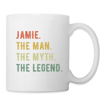 James Jamie Vorname Kurzform Man Myth Legend - Tasse - Weiß - Rechts