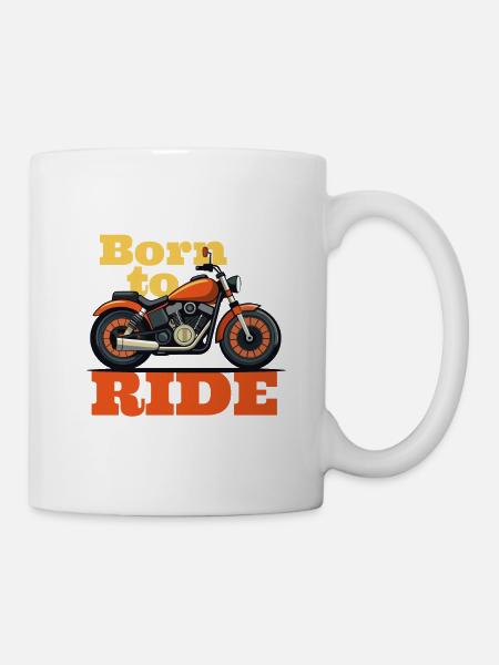 Born to ride - Tasse - Weiß