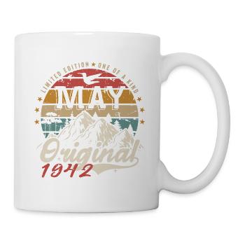 Mai 1942 Original Mai 1942 Geburtstagsgeschenk - Tasse - Weiß - Rechts