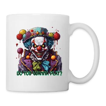 Clown / Zirkus / Fasching / Karneval / verspielt - Tasse - Weiß - Rechts