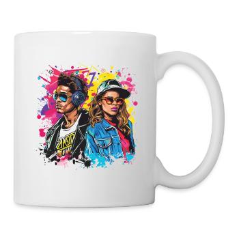 90s 90s Music Colorful Party Carnival Costume - Mug - white - Right