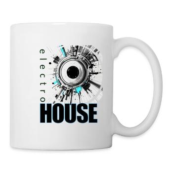 electro house, Musikstil, Tanzmusik - Tasse - Weiß - Rechts