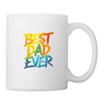 Meilleur papa de tous les temps - Graffiti aux couleurs vives - Mug blanc - blanc - Droite