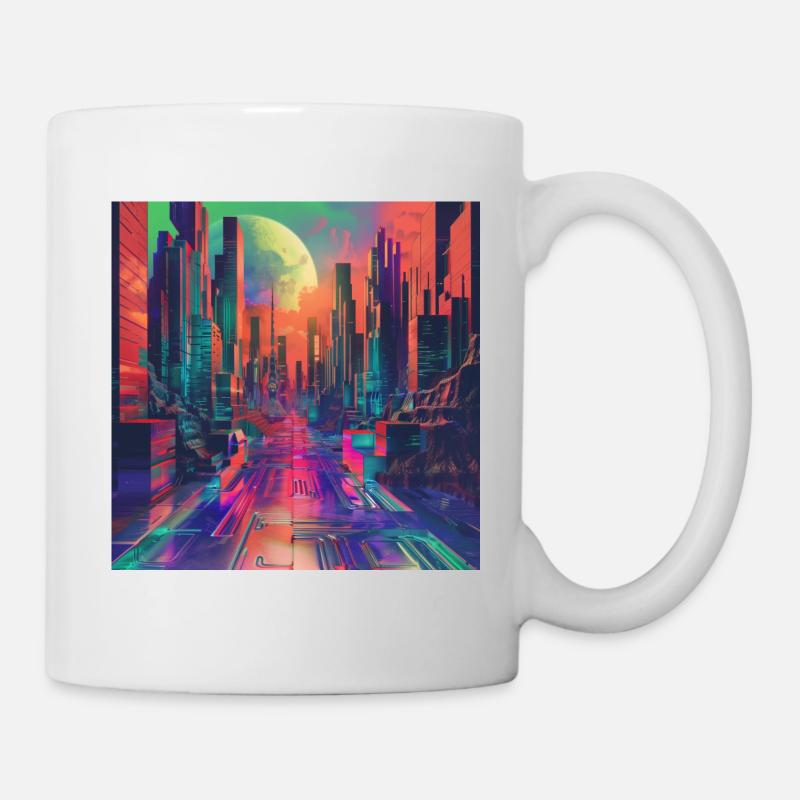 Futuristic and colorful vision - Mug - white