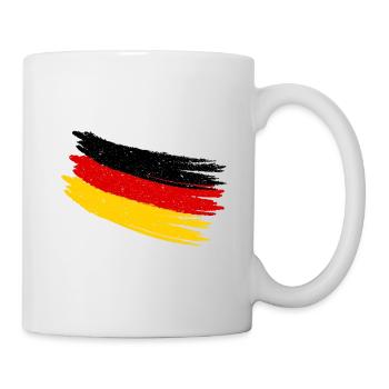 Deutscher Deutsche Flagge Deutschlandfahne Vintage - Tasse - Weiß - Rechts