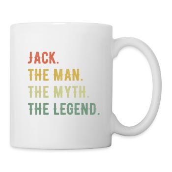 John Jack Vorname Kurzform Man Myth Legend - Tasse - Weiß - Rechts