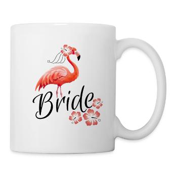 Bride Flamingo JGA Hochzeit Gruppenshirt 1 - Tasse - Weiß - Rechts