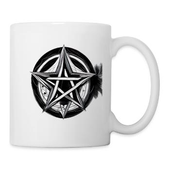 Pentagram Black White Summoning Black Magic - Mug - white - Right