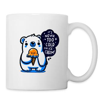 It is never too cold for icecream - Mug - white - Right