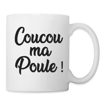 coucou ma poule - Mug blanc - blanc - Droite