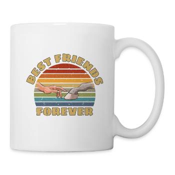 Horse owner human and horse best friends - Mug - white - Right