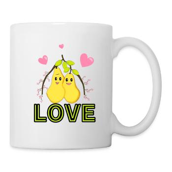 Poires jaunes mignonnes - Mug blanc - blanc - Droite