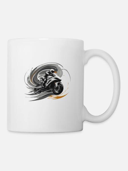 Motard démon de vitesse - Mug blanc - blanc