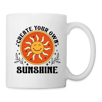 Sonne und strahlen - Tasse - Weiß - Rechts