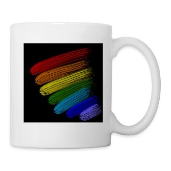 rainbow stripes - Mug - white - Right