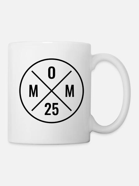 Mom 25 - Baby Ankündigung - Muttertag - Mama 2025 - Tasse - Weiß