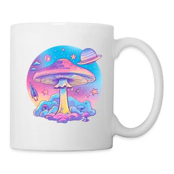 Psychedelic Mushroom Word Explosion - Tasse - Weiß - Rechts