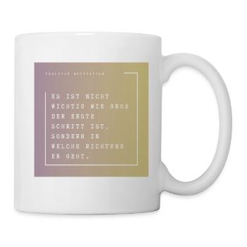 Motivation: Es ist nicht wichtig wie groß... - Tasse - Weiß - Rechts