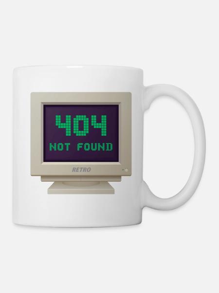 CRT Design - 404 Not found - Mug blanc - blanc