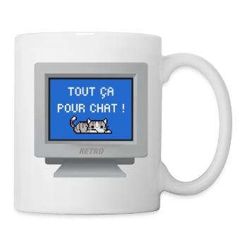 CRT design - All this for cats! - Mug - white - Right