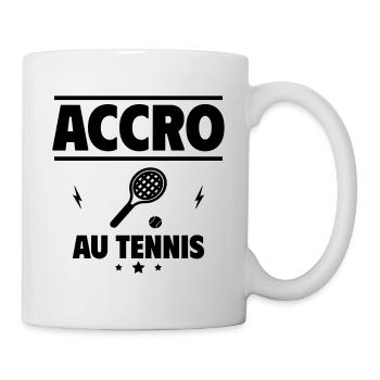 accro au tennis - Mug blanc - blanc - Droite