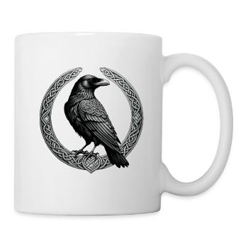 Raven with Celtic Knot 01 - Mug - white - Right