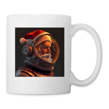 Santa Claus Astronaut Space Christmas T-shirt - Tasse - Weiß - Rechts