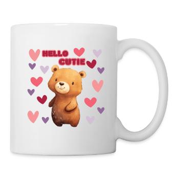 Hello Cutie - Tasse - Weiß - Rechts