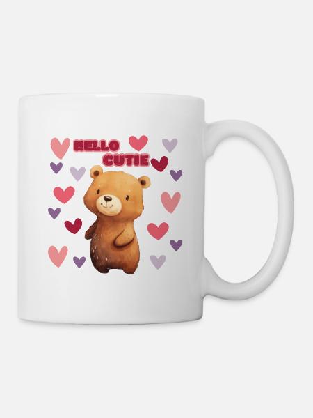 Hello Cutie - Tasse - Weiß