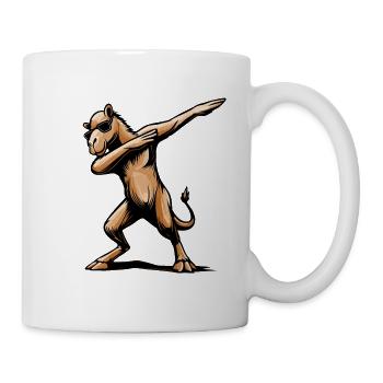 Cooles Dabbing Dab Dance Kamel mit Sonnenbrille - Tasse - Weiß - Rechts