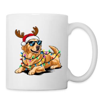 Golden Retriever Weihnachten - Tasse - Weiß - Rechts