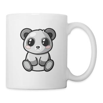 kawaii panda, teddy bear, cute panda - Mug - white - Right