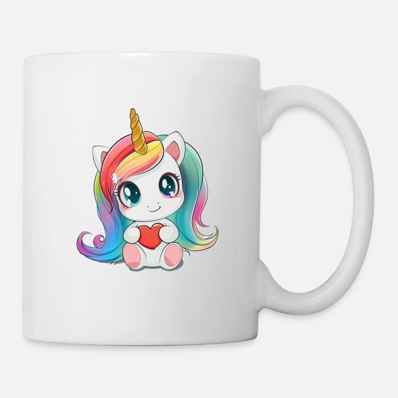 Einhorn und Herz - Baby Einhorn, Kleinkind Geschenkidee - Tasse - Weiß