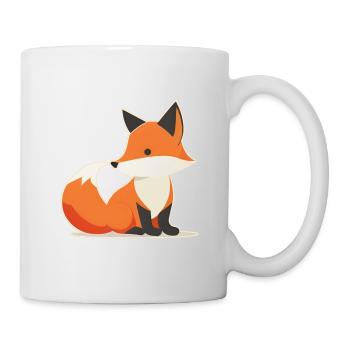 Niedliches Fuchs Logo, Fuchs Zeichnung - Tasse - Weiß - Rechts