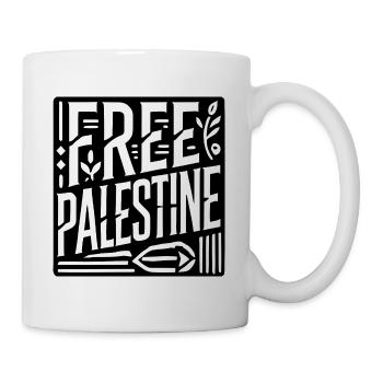 Free palestine - Tasse - Weiß - Rechts