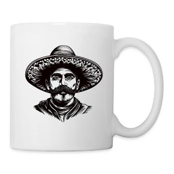 Mexikaner mit Sombrero - Tasse - Weiß - Rechts