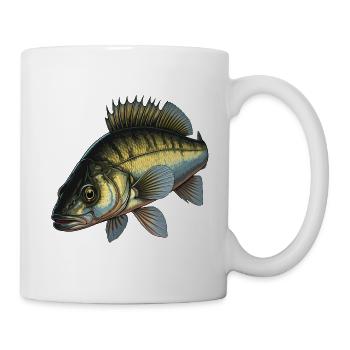 Zander Angeln Raubfisch Fischen - Tasse - Weiß - Rechts