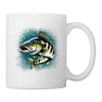 Zander Pêche Pêche Poissons Prédateurs Pêche - Mug blanc - blanc - Droite