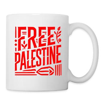 Free palestine - Mug blanc - blanc - Droite