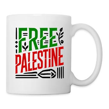 Free palestine - Mug blanc - blanc - Droite