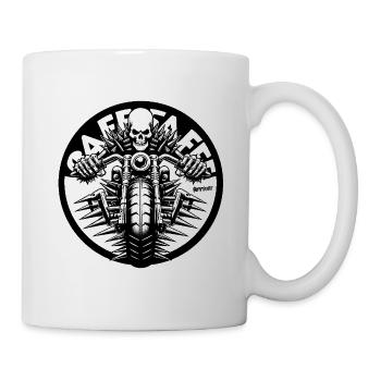 Motorcycle Skull Rocker Motorcycle Bike - raffstaff® - Mug - white - Right
