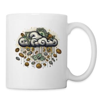 Regen von Geld ☁️💸💸 - Tasse - Weiß - Rechts