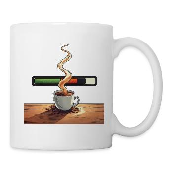 Café téléchargé - Mug blanc - blanc - Droite