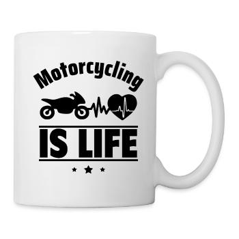 La moto, c’est la vie - Mug blanc - blanc - Droite
